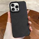 For iPhone 15 Pro Max Creative Lunar Craters TPU Full Coverage Shockproof Phone Case(Black) - 1