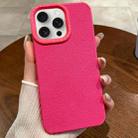 For iPhone 15 Pro Max Creative Lunar Craters TPU Full Coverage Shockproof Phone Case(Rose Red) - 1