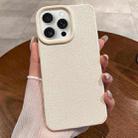 For iPhone 15 Pro Max Creative Lunar Craters TPU Full Coverage Shockproof Phone Case(White) - 1