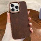 For iPhone 15 Pro Max Creative Lunar Craters TPU Full Coverage Shockproof Phone Case(Coffee) - 1