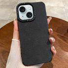 For iPhone 15 Creative Lunar Craters TPU Full Coverage Shockproof Phone Case(Black) - 1