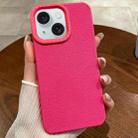 For iPhone 15 Creative Lunar Craters TPU Full Coverage Shockproof Phone Case(Rose Red) - 1