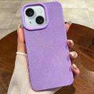 For iPhone 15 Creative Lunar Craters TPU Full Coverage Shockproof Phone Case(Purple) - 1