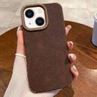 For iPhone 14 Creative Lunar Craters TPU Full Coverage Shockproof Phone Case(Coffee) - 1