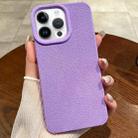 For iPhone 14 Pro Creative Lunar Craters TPU Full Coverage Shockproof Phone Case(Purple) - 1