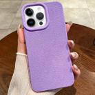 For iPhone 14 Pro Max Creative Lunar Craters TPU Full Coverage Shockproof Phone Case(Purple) - 1