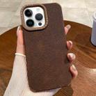 For iPhone 14 Pro Max Creative Lunar Craters TPU Full Coverage Shockproof Phone Case(Coffee) - 1