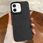 For iPhone 12 Creative Lunar Craters TPU Full Coverage Shockproof Phone Case(Black) - 1