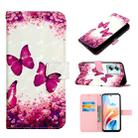 For OPPO A79 5G 3D Painting Horizontal Flip Leather Phone Case(Rose Butterfly) - 1