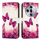 For OPPO Find X7 3D Painting Horizontal Flip Leather Phone Case(Rose Butterfly) - 1