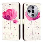 For OPPO Find X7 3D Painting Horizontal Flip Leather Phone Case(Flower) - 1