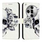 For OPPO Find X7 Ultra 3D Painting Horizontal Flip Leather Phone Case(Skull) - 1
