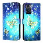 For OPPO Reno9 A JP Version 3D Painting Horizontal Flip Leather Phone Case(Golden Butterfly) - 1