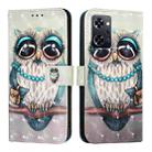 For OPPO Reno9 A JP Version 3D Painting Horizontal Flip Leather Phone Case(Grey Owl) - 1