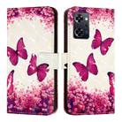 For OPPO Reno9 A JP Version 3D Painting Horizontal Flip Leather Phone Case(Rose Butterfly) - 1