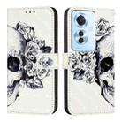 For OPPO Reno 11F 5G Global 3D Painting Horizontal Flip Leather Phone Case(Skull) - 1