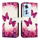 For OPPO F25 Pro 5G India 3D Painting Horizontal Flip Leather Phone Case(Rose Butterfly) - 1