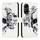 For OPPO A98 5G / F23 5G India 3D Painting Horizontal Flip Leather Phone Case(Skull) - 2