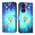 For OPPO A1 Pro 5G / Reno8 T 5G Global 3D Painting Horizontal Flip Leather Phone Case(Golden Butterfly) - 2