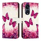 For OPPO A1 Pro 5G / Reno8 T 5G Global 3D Painting Horizontal Flip Leather Phone Case(Rose Butterfly) - 2