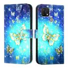 For OPPO A15 / A15s / A35 2021 3D Painting Horizontal Flip Leather Phone Case(Golden Butterfly) - 2