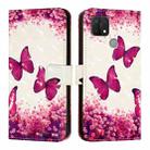 For OPPO A15 / A15s / A35 2021 3D Painting Horizontal Flip Leather Phone Case(Rose Butterfly) - 2