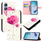 For OPPO A17 4G Global / A17k 3D Painting Horizontal Flip Leather Phone Case(Flower) - 1