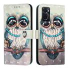 For OPPO A36 4G / A76 4G / A96 4G / K10 4G 3D Painting Horizontal Flip Leather Phone Case(Grey Owl) - 2