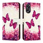 For OPPO A38 4G / A18 4G Global 3D Painting Horizontal Flip Leather Phone Case(Rose Butterfly) - 2