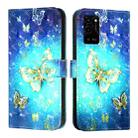 For OPPO A55s 5G / A53s 5G / A56 5G / A16s 3D Painting Horizontal Flip Leather Phone Case(Golden Butterfly) - 2