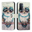 For OPPO A54 5G / A74 5G / A93 5G 3D Painting Horizontal Flip Leather Phone Case(Grey Owl) - 2