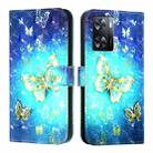 For OPPO A57s 4G / A57e 4G / A77s 4G 3D Painting Horizontal Flip Leather Phone Case(Golden Butterfly) - 2