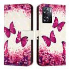 For OPPO A57s 4G / A57e 4G / A77s 4G 3D Painting Horizontal Flip Leather Phone Case(Rose Butterfly) - 2