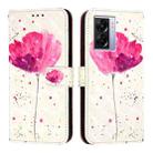 For OPPO A77 5G / A97 5G / Realme V23 3D Painting Horizontal Flip Leather Phone Case(Flower) - 2