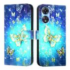 For OPPO A78 5G / A1x 5G 3D Painting Horizontal Flip Leather Phone Case(Golden Butterfly) - 2