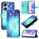 For OPPO A60 4G Global 3D Painting Horizontal Flip Leather Phone Case(Golden Butterfly) - 1