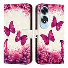 For OPPO A60 4G Global 3D Painting Horizontal Flip Leather Phone Case(Rose Butterfly) - 2