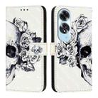 For OPPO A60 4G Global 3D Painting Horizontal Flip Leather Phone Case(Skull) - 2