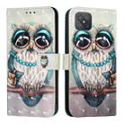 For OPPO A92s 5G 3D Painting Horizontal Flip Leather Phone Case(Grey Owl) - 2