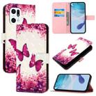 For OPPO Find X5 3D Painting Horizontal Flip Leather Phone Case(Rose Butterfly) - 1