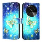 For OPPO Find X6 3D Painting Horizontal Flip Leather Phone Case(Golden Butterfly) - 2