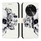 For OPPO Find X6 3D Painting Horizontal Flip Leather Phone Case(Skull) - 2