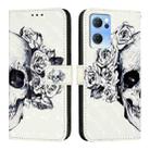 For OPPO Reno7 5G Global / Find X5 Lite 3D Painting Horizontal Flip Leather Phone Case(Skull) - 2
