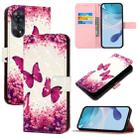 For OPPO Reno8 T 4G Global 3D Painting Horizontal Flip Leather Phone Case(Rose Butterfly) - 1