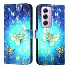 For OPPO Reno12 Pro Global 3D Painting Horizontal Flip Leather Phone Case(Golden Butterfly) - 2