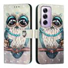 For OPPO Reno12 Pro Global 3D Painting Horizontal Flip Leather Phone Case(Grey Owl) - 2