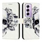 For OPPO Reno12 Pro Global 3D Painting Horizontal Flip Leather Phone Case(Skull) - 2