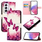 For OPPO Reno12 Global 3D Painting Horizontal Flip Leather Phone Case(Rose Butterfly) - 1