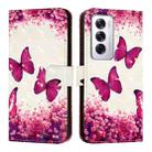 For OPPO Reno12 Global 3D Painting Horizontal Flip Leather Phone Case(Rose Butterfly) - 2