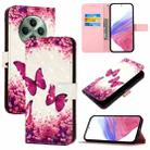 For OPPO Reno12 F Global 3D Painting Horizontal Flip Leather Phone Case(Rose Butterfly) - 1